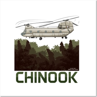 Chinook Transport Helicopter Military Armed Forces Novelty Gift Posters and Art